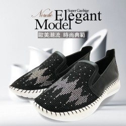 歐美時尚潮流立體晶鑽 3D休閒氣墊鞋